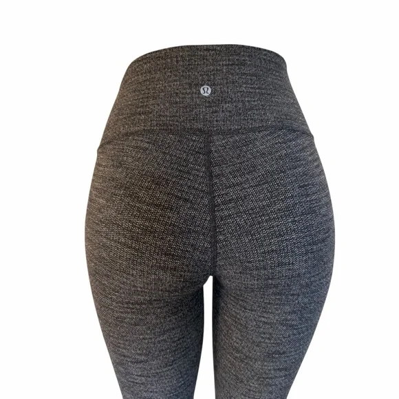 Lululemon Wunder Under high waisted full length Gray knit Leggings size 8 - Picture 6 of 9